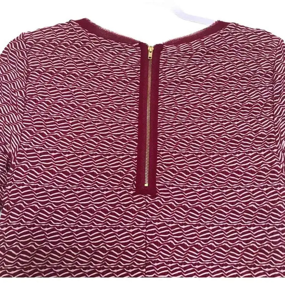 Anthropologie Maeve Burgundy Dora Pleated Dress Size Small - Picture 7 of 8